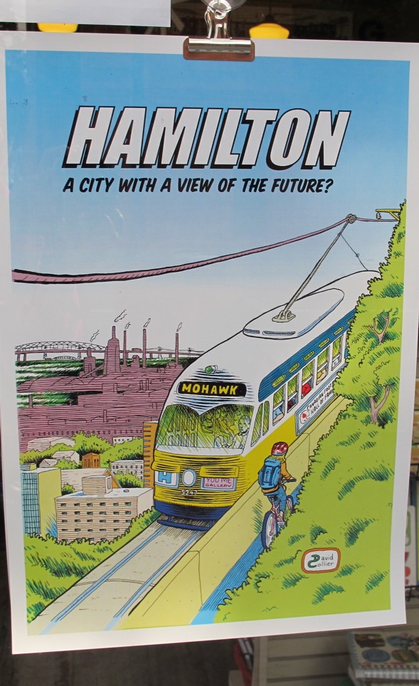 Hamilton Light Rail Transit, David Collier, Hamilton, graphic artist, illustrator, Mixed Media
